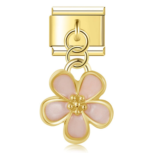 Pink flower pendant